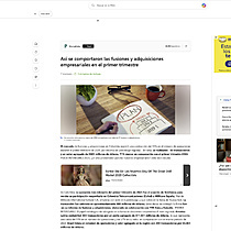 As� se comportaron las fusiones y adquisiciones empresariales en el primer trimestre